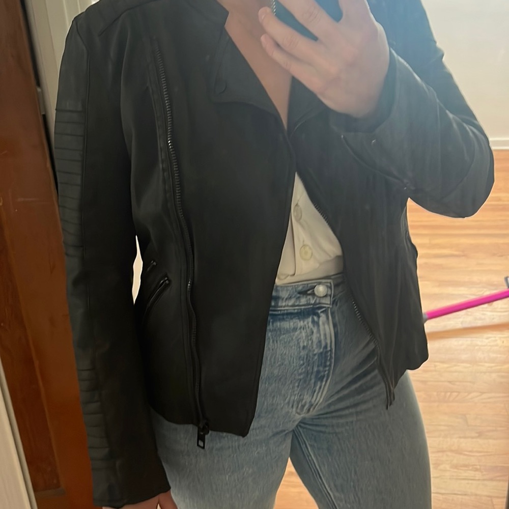 Dark grey moto jacket